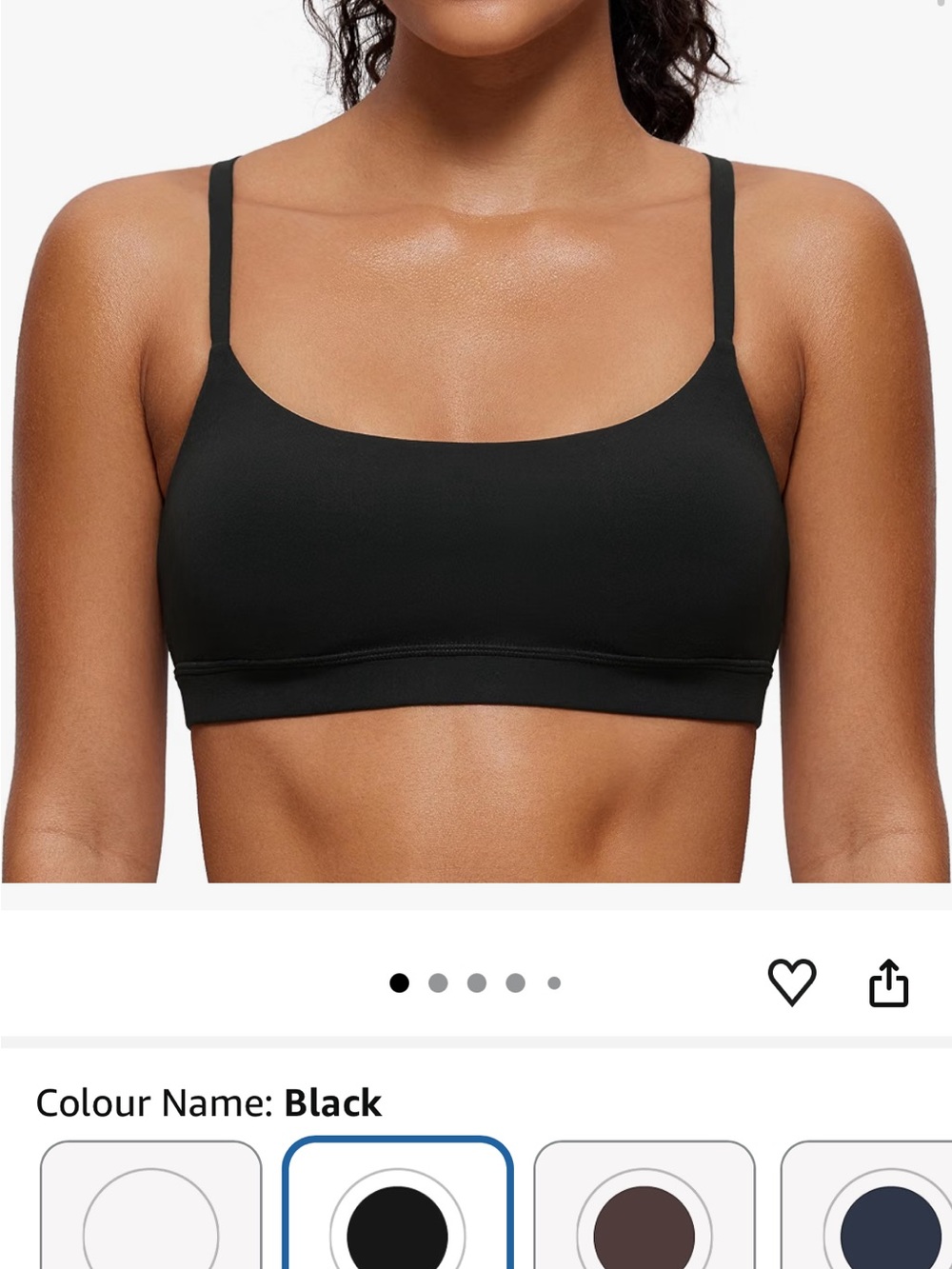 CRZ YOGA Black Sports Bra NWT Size M 8/10